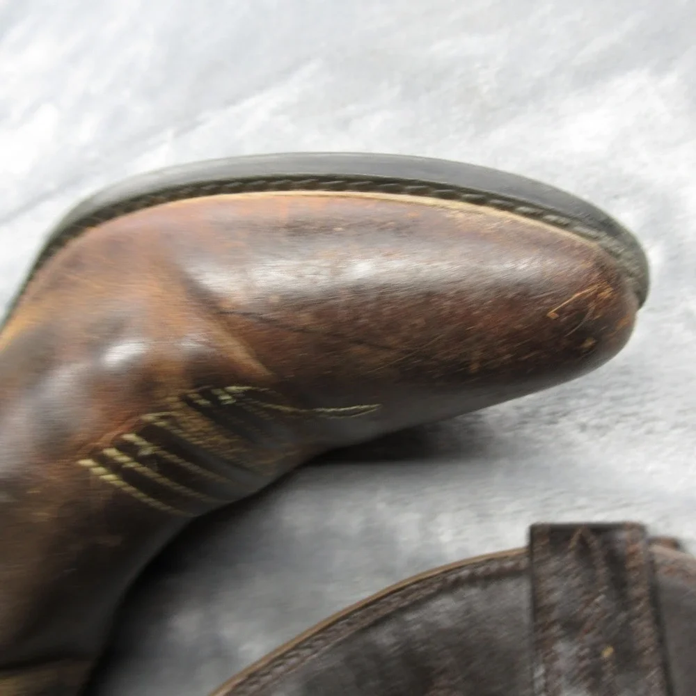 Ariat Heritage Cowboy Boots Youth 3 Brown Leather Western Rodeo Southwestern
